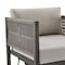 Armen Living Cuffay Outdoor Patio Swivel Glider Lounge Chair in Dark Brown Aluminum with Cushions 840254332461 - alternate 9